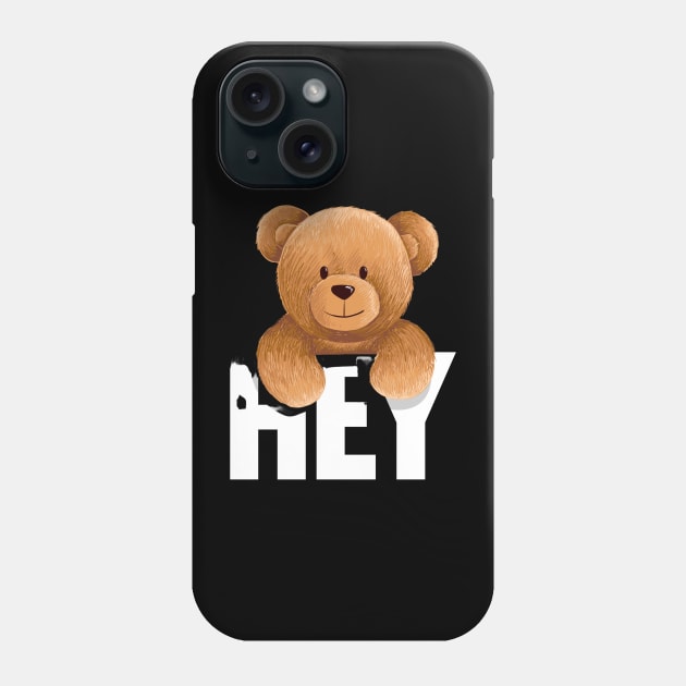 cute bear toy illustration Phone Case by windhamshop