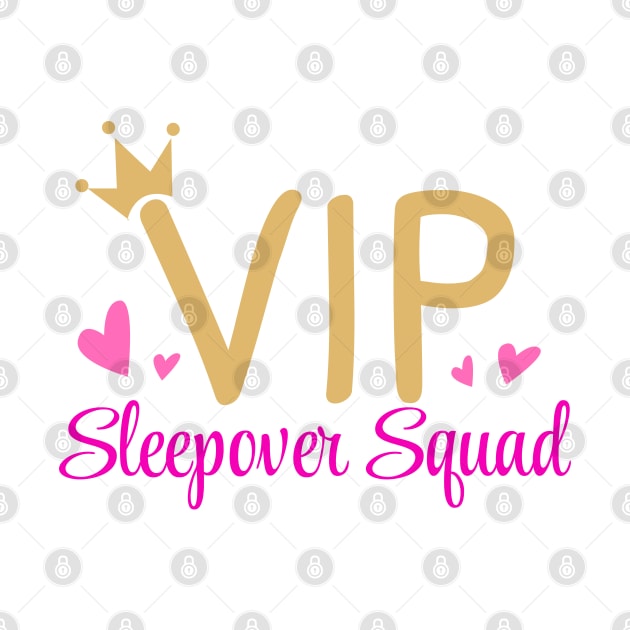 VIP Sleepover Squad Slumber Party Pajamas by BrightLightArts