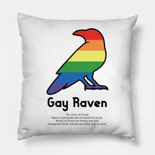 Gay Raven G8b - Can animals be gay series - meme gift t-shirt Pillow