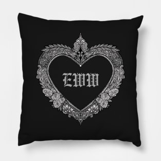 Eww Heart white Pillow