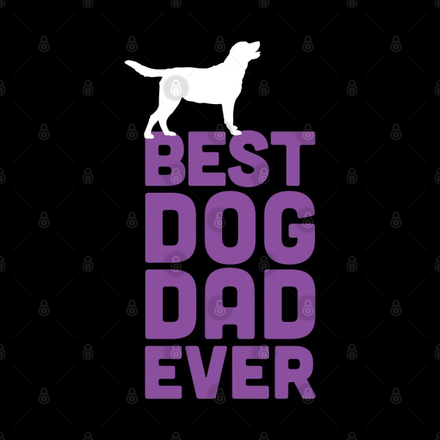 Best Labrador Retriever Dog Dad Ever - Purple Dog Lover Gift by Elsie Bee Designs