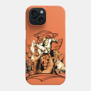 Wild Wolves Tribal Comic Action Adventure Sepia Retro Vintage Phone Case