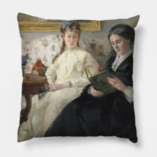 The Mother and Sister of the Artist by Berthe Morisot Pillow