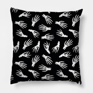 Skeleton Hand Halloween Pattern Pillow