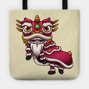 Lion Dance Chinese New Year Tote