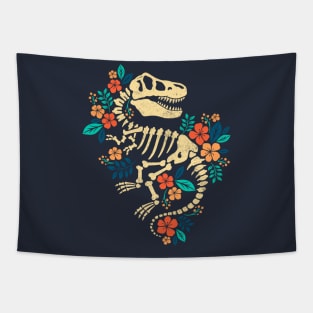 flowered dinosaur fossil Tapestry