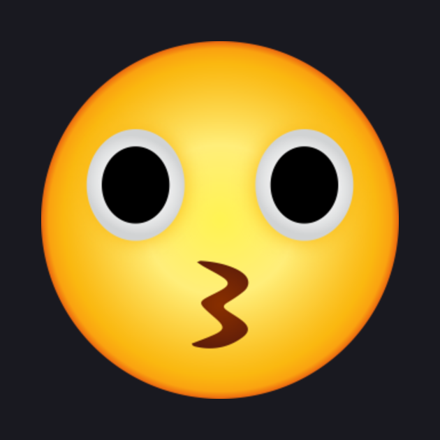 Kissing Face Emoji Design Kissing Face Emoji Baseball TShirt