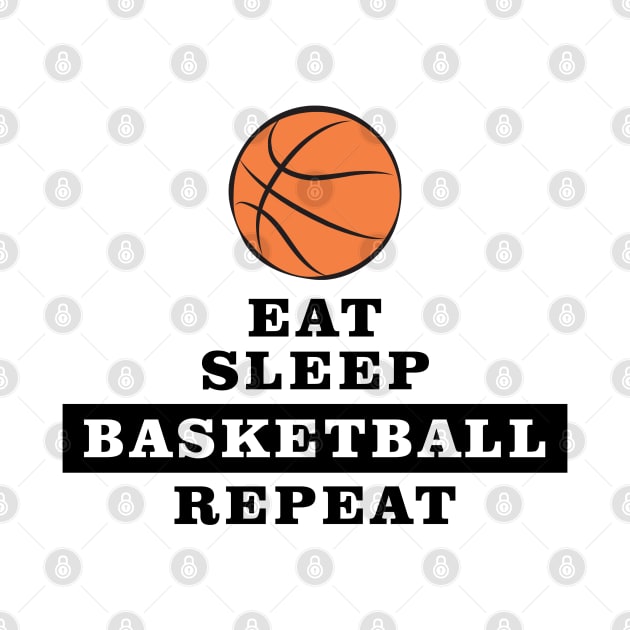 Eat, Sleep, Basketball, Repeat by DesignWood-Sport