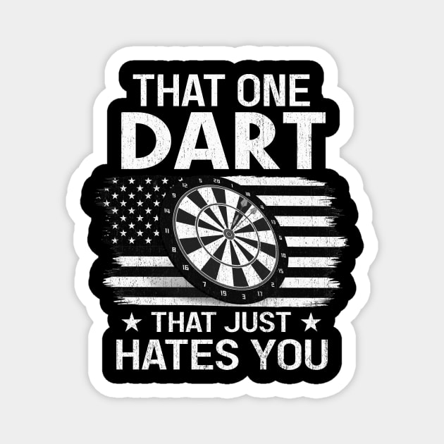 That one dart that just hates you Magnet by Roberto C Briseno