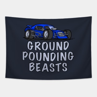 Race Car GROUND POUNDING BEASTS Tapestry