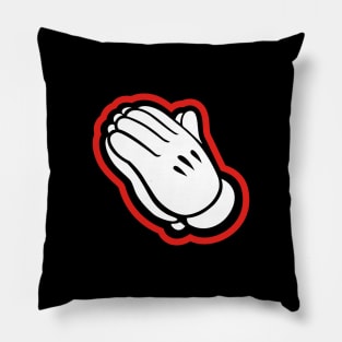 Praying hands-red Pillow