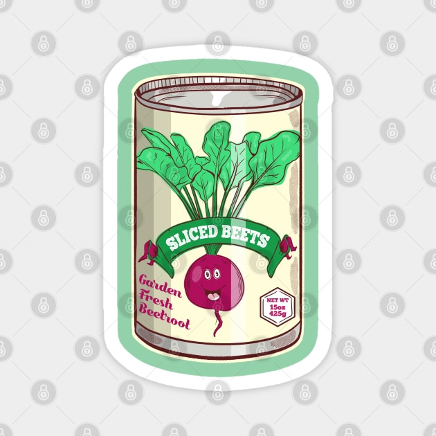 Tin of beetroot Magnet by mailboxdisco