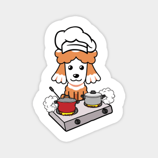 Funny poodle is cooking Magnet