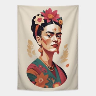 Frida Kahlo: Artistic Illustration Tapestry