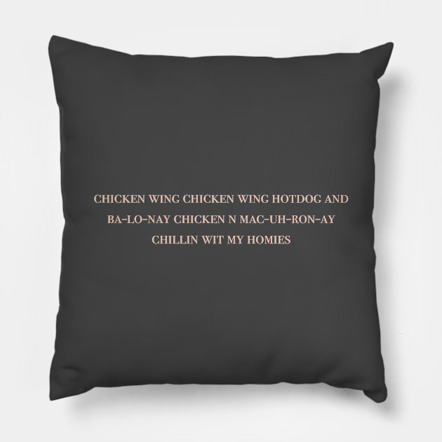 chicken wing beat Pillow by kennaplate