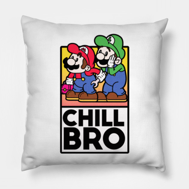 Super Mario Bros Chill Super Mario Pillow Teepublic