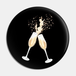 Champagne glasses Pin