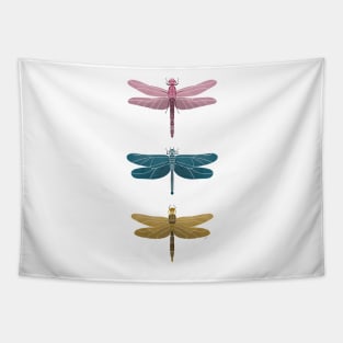 Dragonflies Pattern - Retro Palette Tapestry