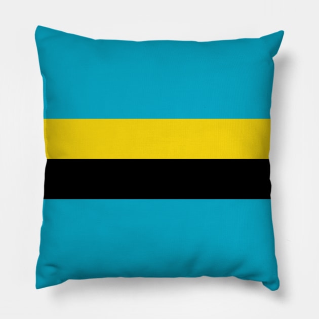 Bahamas Color Block - Blue Black Gold Pillow by IslandConcepts