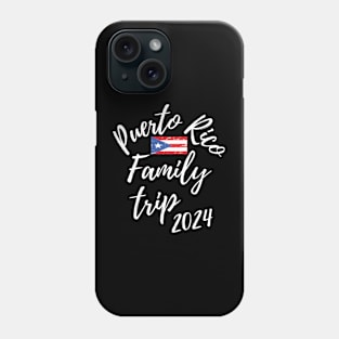 Puerto Rico Family Trip 2024 Caribbean Vacation Fun Matching Group Design Phone Case