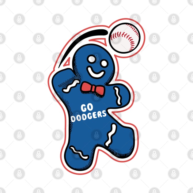 Los Angeles Dodgers Gingerbread Man by Rad Love