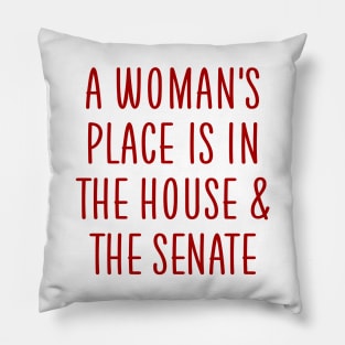 A woman's place is in the house and the senate Pillow