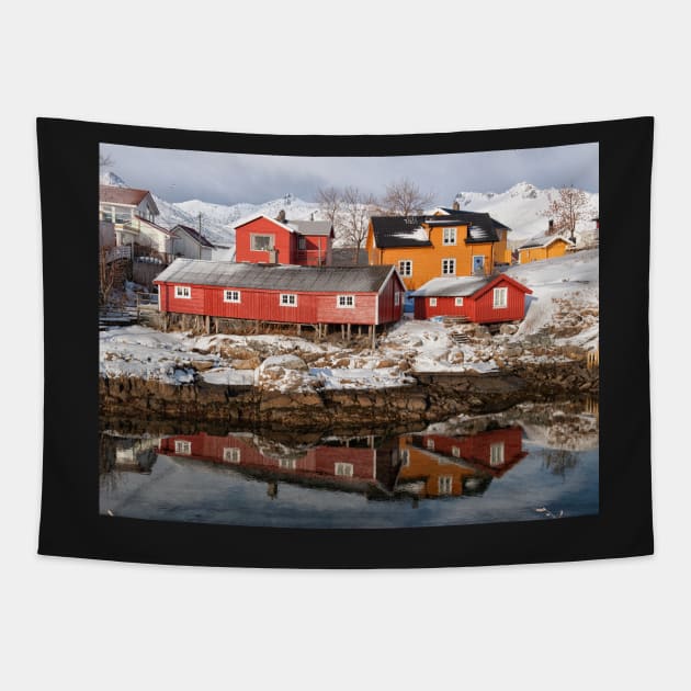 The Vivid Colours of Norway Tapestry by krepsher