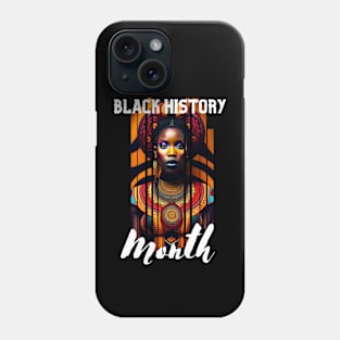 Black history month cute graphic design artwork Phone Case