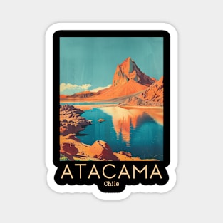 A Vintage Travel Illustration of Atacama Desert - Chile Magnet