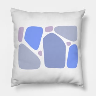 Blue Pebbles by Sunnie Meowtlu Pillow