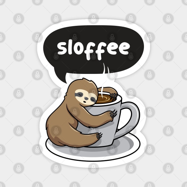 Sloffee Coffee Sloth Magnet by Mako Design 