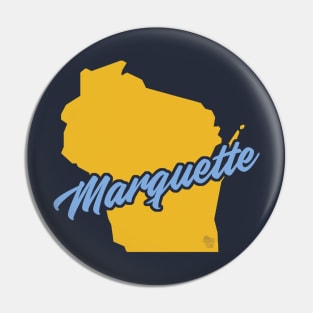 Marquette Script State Pin