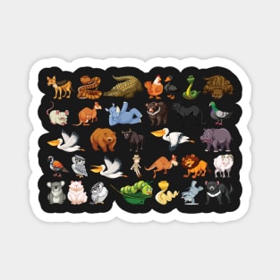 A Set Of Wild Animals Magnet