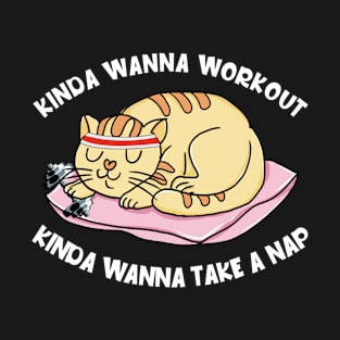 Kinda Wanna Workout Kinda Wanna Take A Nap T-Shirt