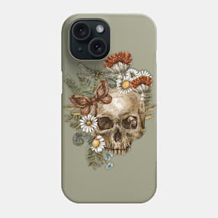 Vintage skull mushroom Retro tee Phone Case