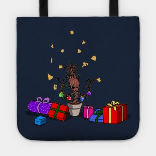 Cute Alien Superhero Christmas Tree Tote