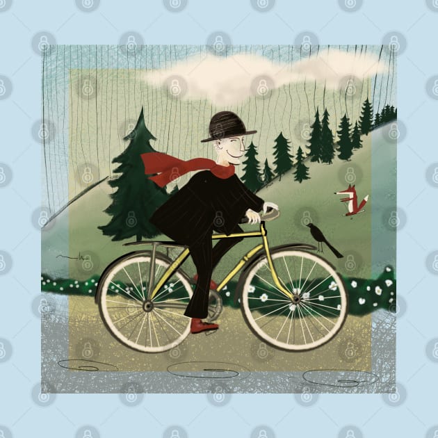 Retro cyclist by Mimie20