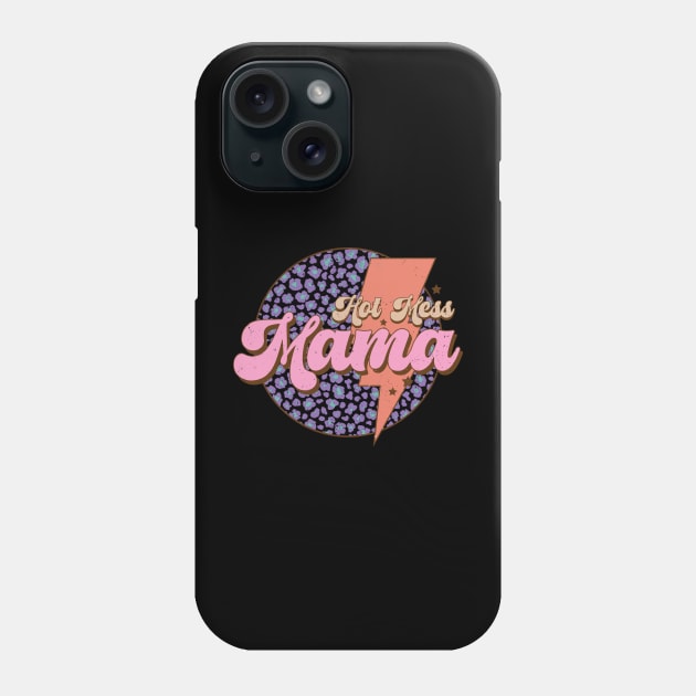 Hot Mess Mama retro distressed design Phone Case by BAB