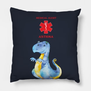 Medical Alert Asthma with Cute Dragon Pillow