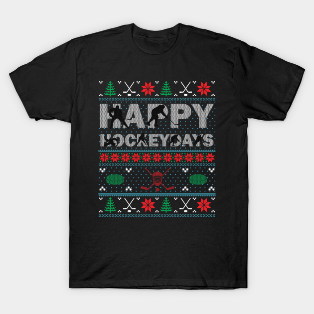 Christmas Hockey Ugly Christmas Xmas - Hockey - T-Shirt