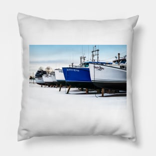 North Rustico Fishing Boats PEI 6 Pillow