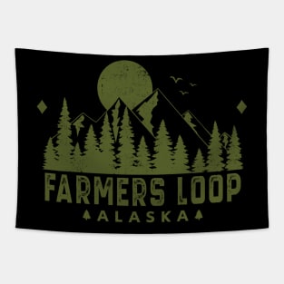 Farmers Loop Alaska Mountain Souvenir Tapestry