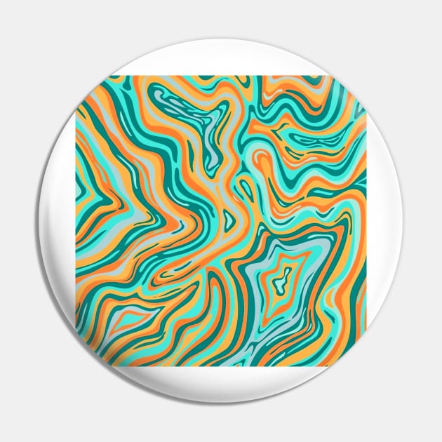 Aero Blue and Atomic Tangerine Inkscape Pin by TheSkullArmy