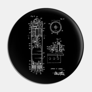 Impact Responsive Distress Signal Device Vintage Patent Hand Drawing Pin