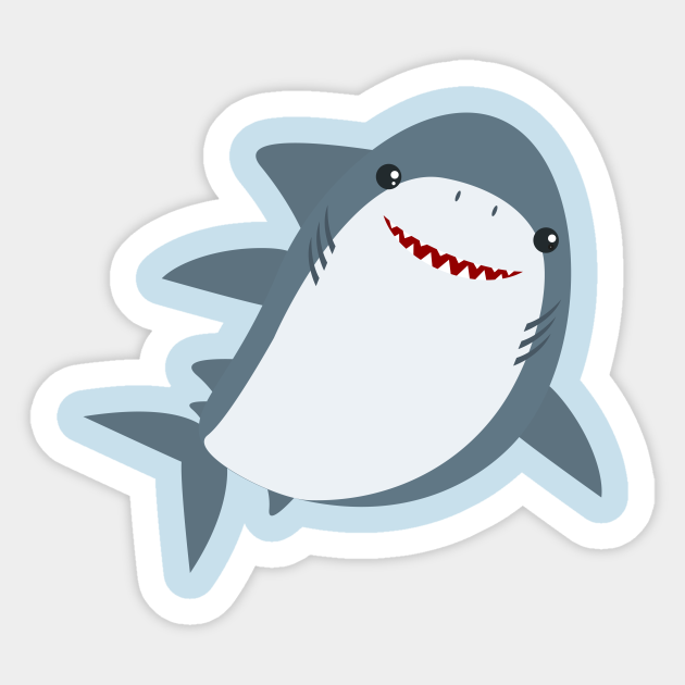 Cute Shark Art - Cute Shark - Sticker | TeePublic