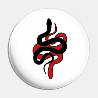 Black and red snake (vertical) Pin