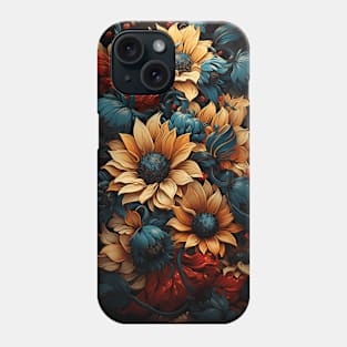 American Flag with Sunflowers Phone Case