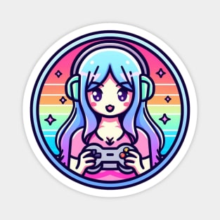 Gamer Girl Muliplayer Magnet