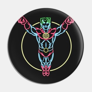 Captain Planet Neon Pin