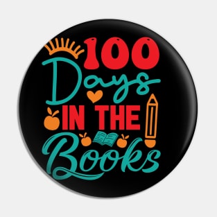 100 Days In The Books Pin